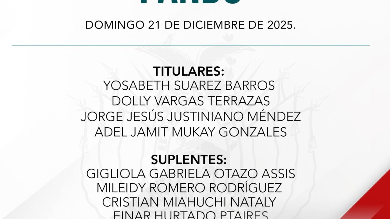 DIPUTADOS ELIGEN A CUATRO VOCALES DEL TED PANDO